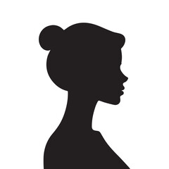 Woman silhouette flat style vector illustration