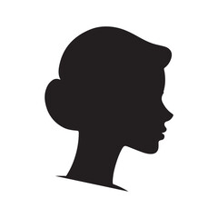 Woman head silhouette icon
