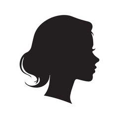 Woman head silhouette vector