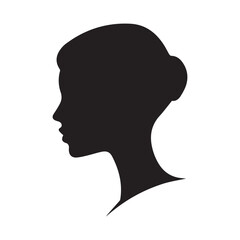 Woman head silhouette icon