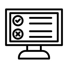 Usability Testing Vector Line Icon Design