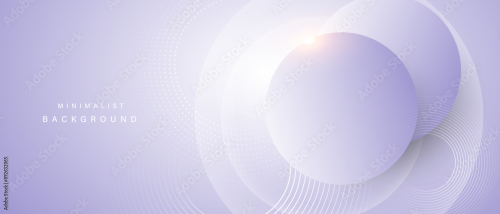 Poster Abstract minimalist background with circle elements. Digital technology concept. vector illustration.
