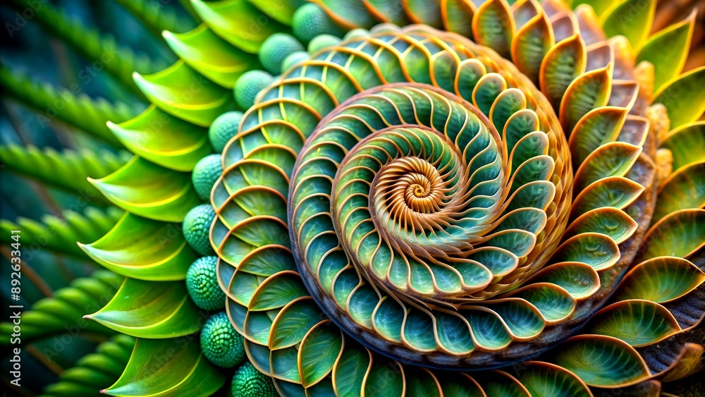 Poster The Geometry of Nature: A Precise Exploration of the Spirals and Patterns in Nature Generative Artificially generated