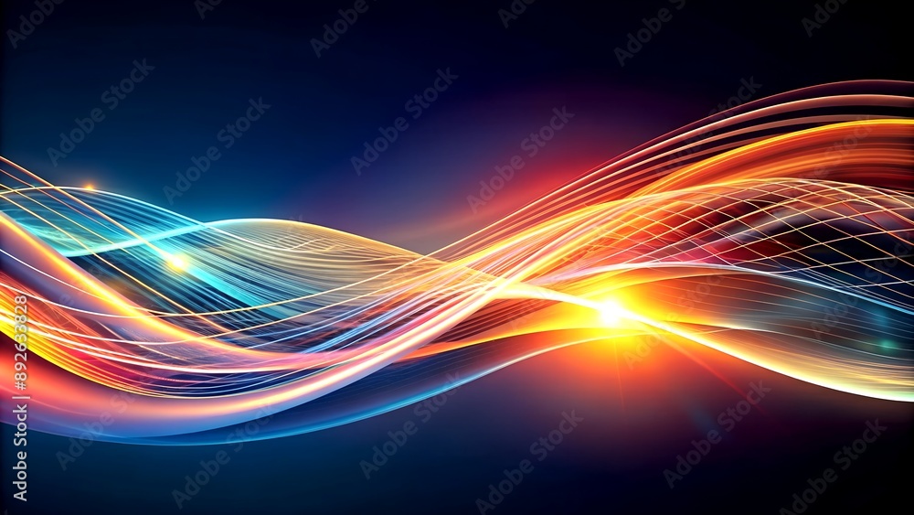 Aufkleber line art: the rhythmic flow of lines in a study of movement and direction generative ai digital crea