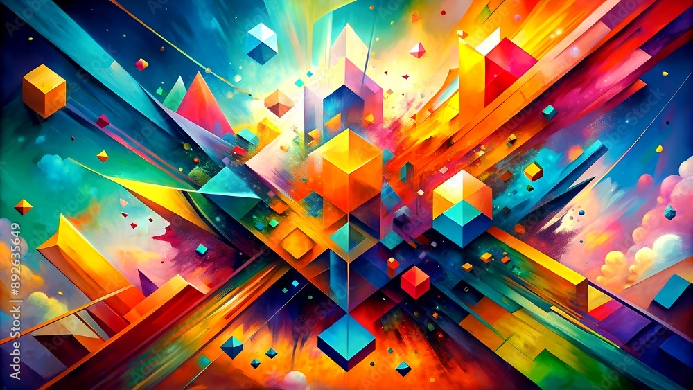 Poster abstract expressionism: exploring the language of color and form generative ai computational creativ