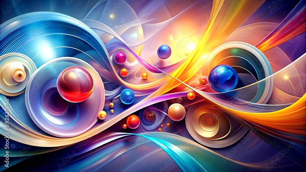 Poster abstract forms: a visual symphony generative ai computational creativity