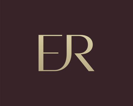 ER letter logo icon design. Classic style luxury initials monogram.