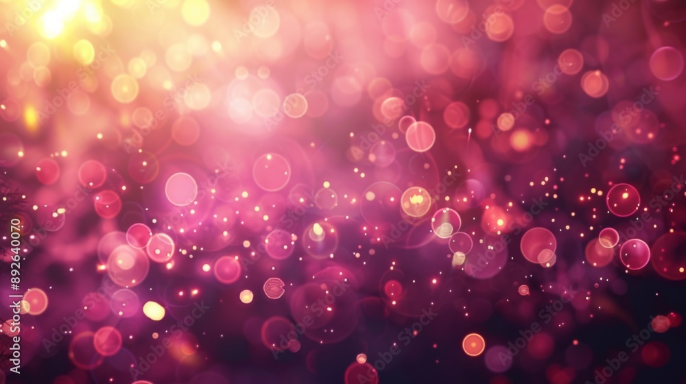 Fototapete Soft-focus bokeh lights creating a dreamy and ethereal abstract background