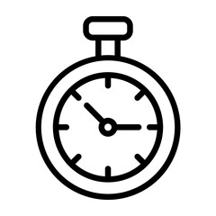 3168-Clock Vector Line Icon Design