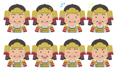 色々な表情の武士
