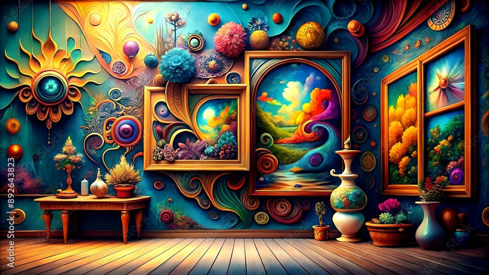 Poster the art of the unexpected: a fusion of diverse styles and techniques generative ai neural art