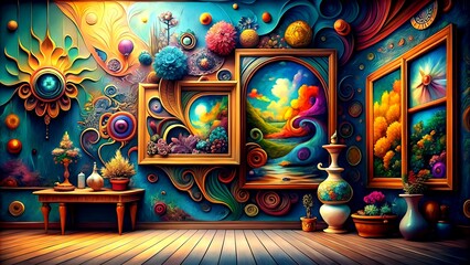 Fototapeta premium The Art of the Unexpected: A Fusion of Diverse Styles and Techniques Generative AI Neural art