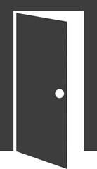 black and white box for your design open door icon gray door 