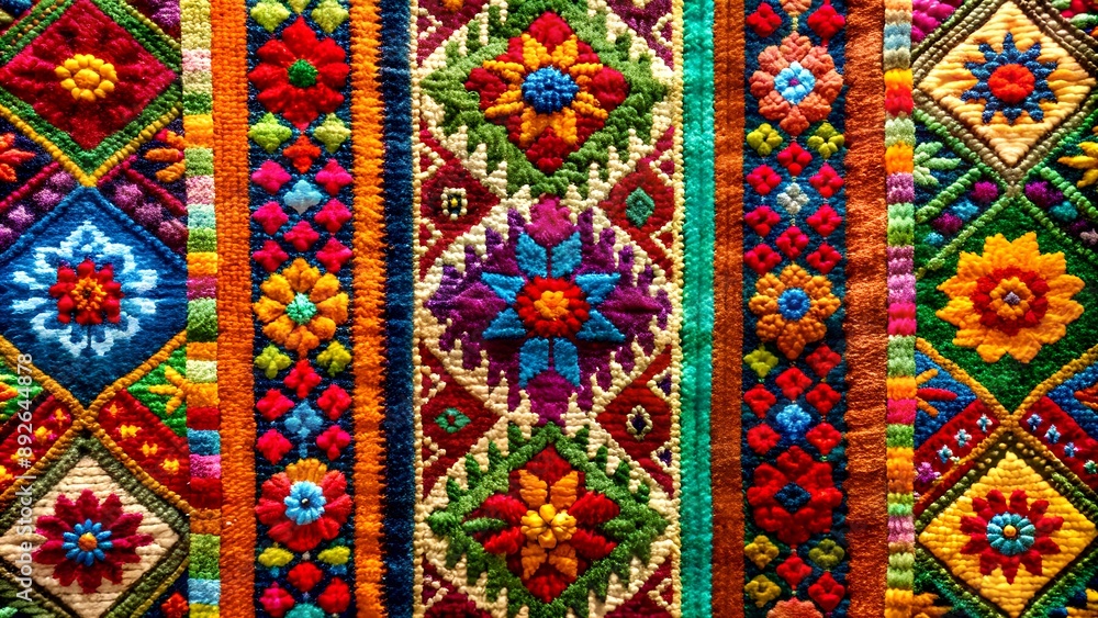 Aufkleber a vibrant tapestry of colorful fabrics and textures generative ai computer-generated
