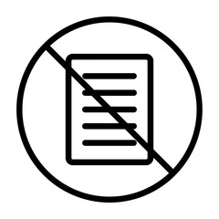 Paperless Vector Line Icon Design