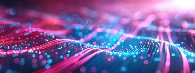 Absorptive material, holographic adaptive AI-driven technology, dark background, glowing elements