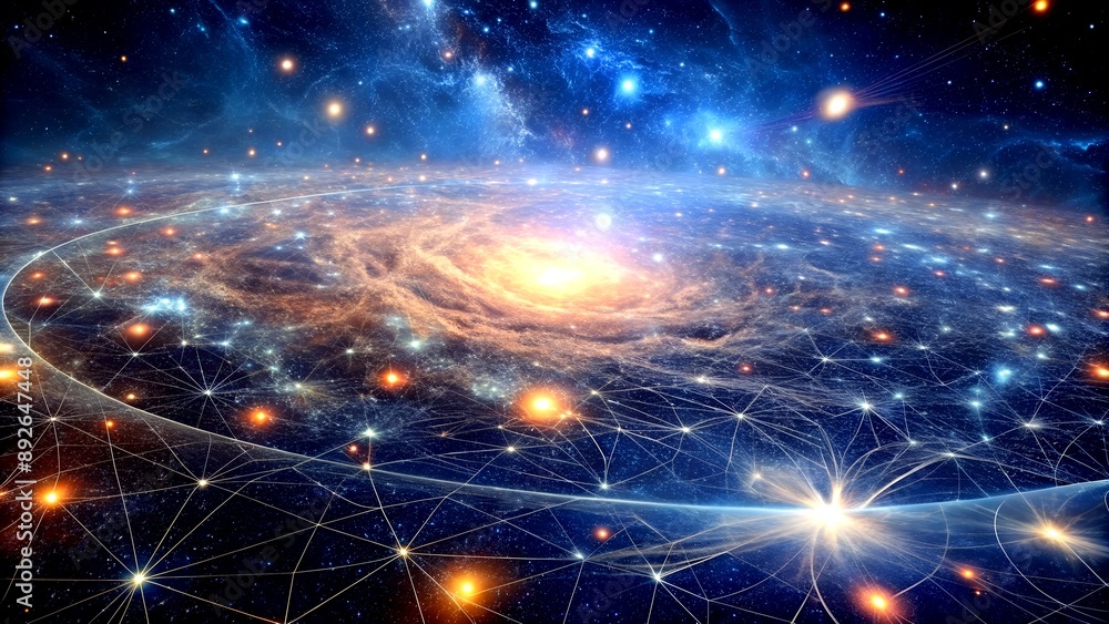 Poster the cosmic web: a tapestry of stars and galaxies in the vast expanse of space generative ai neural a