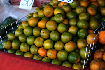 tangerines on a street market, Thailand