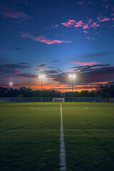 Picture of an empty stadium at night
