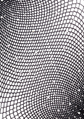 texture of black fishnet stockings on a white background