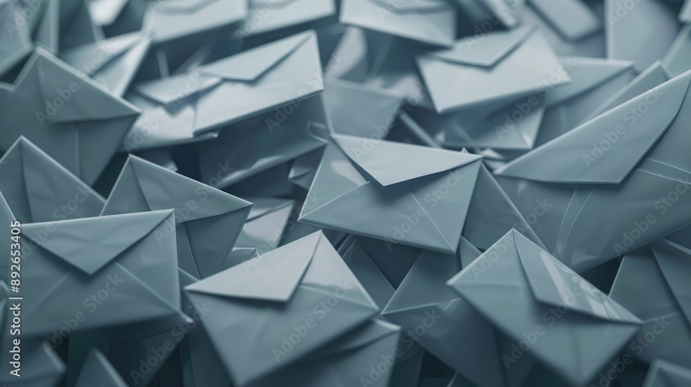 Poster email inbox overflowing with unknown emails, showcasing the risks associated with opening such messa