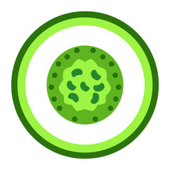 green bacteria germ vector, logo, vector illustration, abstract, art, 3d rendering