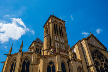 Obraz premium View of the Basilica of St. Vincent in Metz, France.
