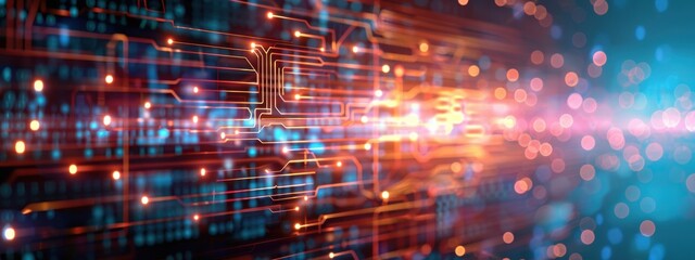 Obraz premium AES encrypted data, holographic proxy network, advanced cybersecurity, sleek design