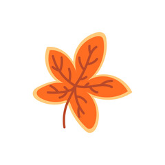 orange leaf vector, vector illustration, abstract, art, 3d rendering