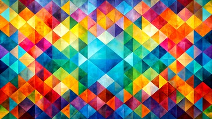 Geometric Abstraction: Exploring the Harmony of Color and Pattern Generative AI artwork