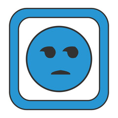 facial expression vector emoticon, vector illustration, abstract, art, 3d rendering