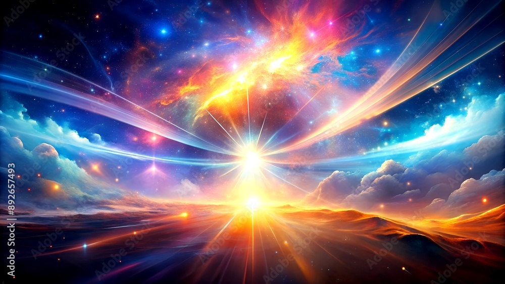 Poster A Symphony of Light: An Abstract Exploration of Luminosity and Space Generative AI Computer-generated
