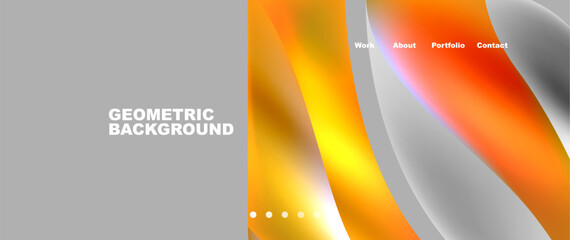 Bright multicolored geometric abstract shapes. Minimal trendy simplicity concept. Modern overlapping forms