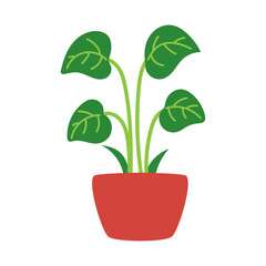 vector flower pot vector illustration, abstract, art, 3d rendering