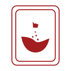 red laboratory bottle vector, vector illustration, abstract, art, 3d rendering