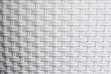 A white woven fabric with a pattern of white squares. 3d rendering.