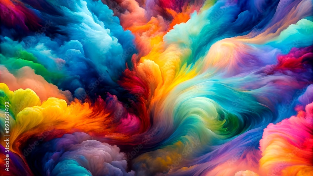 Poster a tapestry of color: an abstract expression of emotion and feeling generative ai digital creation