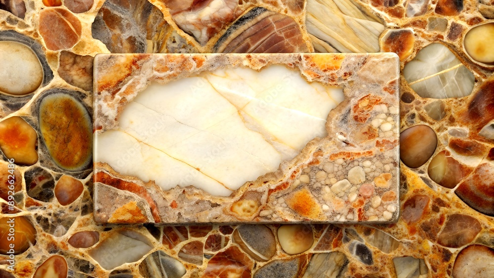 Poster stone illustration: capturing the beauty and texture of natural elements generative ai algorithmical