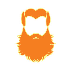 hair mustache beard vector, vector illustration, abstract, art, 3d rendering