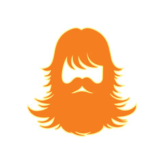 hair mustache beard vector, vector illustration, abstract, art, 3d rendering