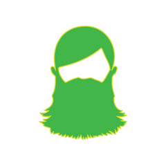 hair mustache beard , vector illustration, abstract, art, 3d rendering