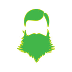 hair mustache beard , vector illustration, abstract, art, 3d rendering