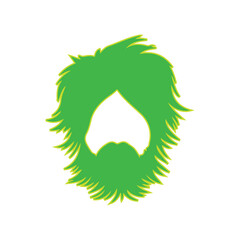 hair mustache beard , vector illustration, abstract, art, 3d rendering