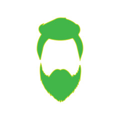 hair mustache beard , vector illustration, abstract, art, 3d rendering