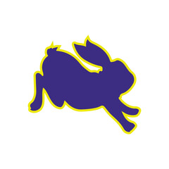 rabbit animal, vector, silhouette, vector illustration, abstract, art, 3d rendering