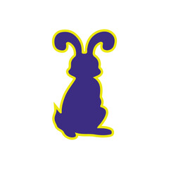 rabbit animal, vector, silhouette, vector illustration, abstract, art, 3d rendering