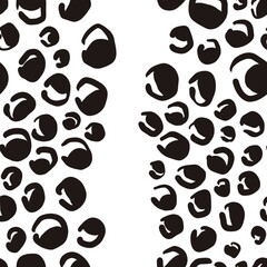 Seamless abstract geometric pattern. Simple background in black, white colors. Digital brush strokes texture. Design for textile fabrics, wrapping paper, background, wallpaper, cover.