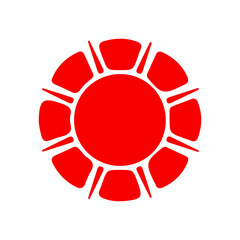 unique sun , vector, silhouette, vector illustration, abstract, art, 3d rendering