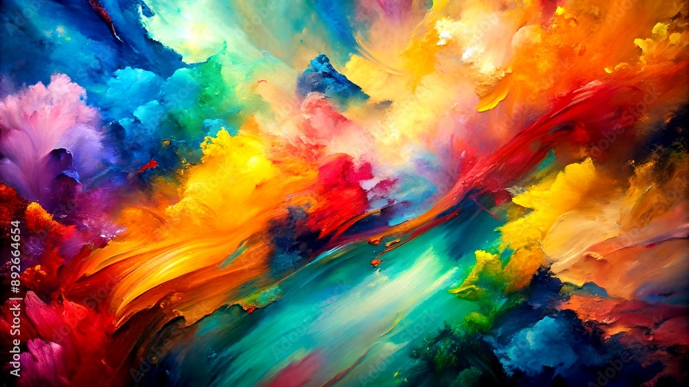 Poster abstract expressions: a celebration of color and texture generative art ia
