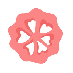 Gambar kue kembang goyang pink vector illustration, kuih loyang malaysian traditional food, kue tradisional khas indonesia, indonesian local snacks, kue kembang loyang clipart isolated